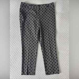 Ann Taylor Petite Size 10 Gray Polka Dot Pants